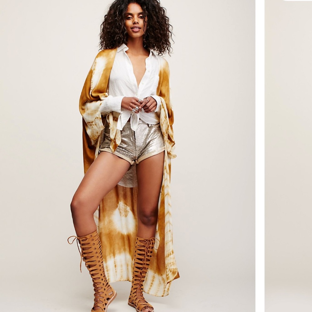 Free People Spellbound Tie Dye Kimono Sienna O/S
